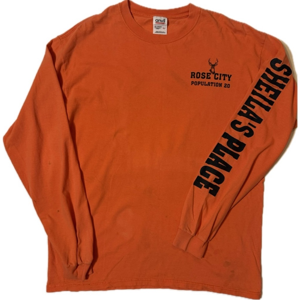 Vintage Sheila’s Place Men's Orange Long Sleeve Shirt